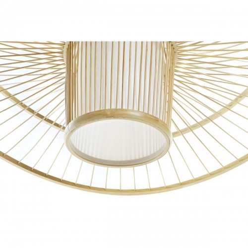 Ceiling Light DKD Home Decor White Brown Bamboo 50 W 70 x 70 x 32 cm image 3