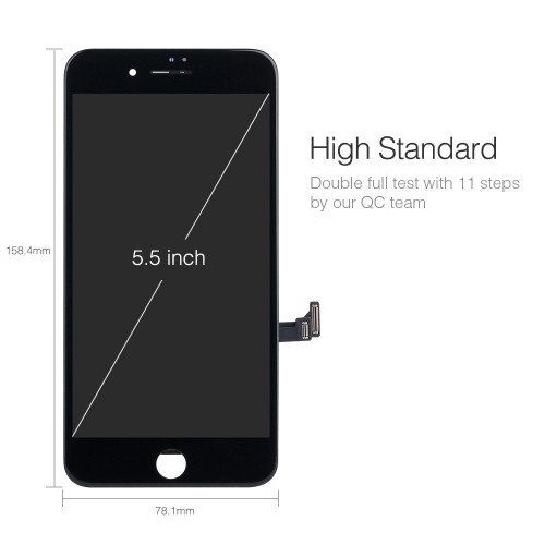 OEM LCD Display NCC for Iphone 8 Plus Black Select image 3