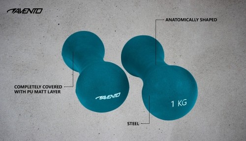 Dumbbell PU AVENTO 42DA 2x1kg image 3