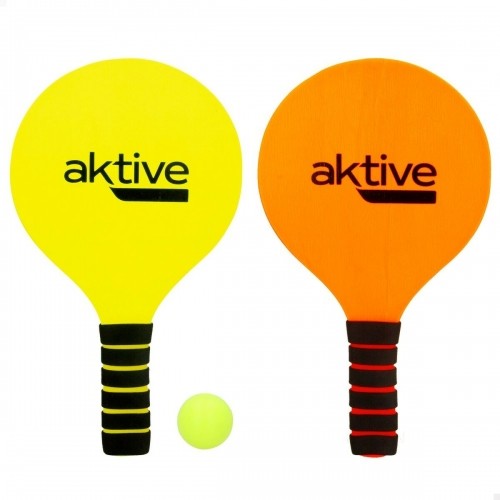 Пляжные лопатки с мячом Aktive Жёлтый Оранжевый 18,5 x 32,5 cm (6 штук) image 3