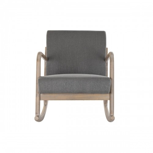 Кресло-качалка DKD Home Decor Натуральный Темно-серый полиэстер древесина каучукового дерева Sixties 66 x 85 x 81 cm image 3