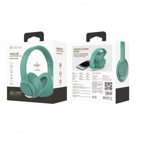 Devia Bluetooth headphones Kintone light green image 3