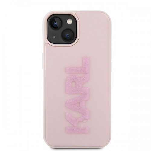 Karl Lagerfeld KLHCP15M3DMBKCP iPhone 15 Plus | 14 Plus 6.7" różowy|pink hardcase 3D Rubber Glitter Logo image 3