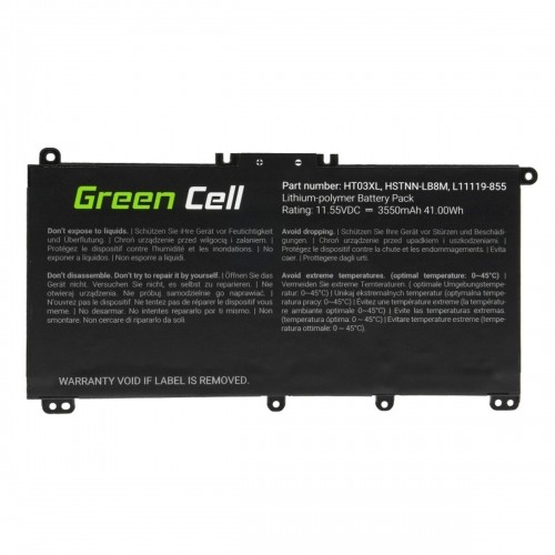 Аккумулятор для Ноутбук Green Cell HP163 Чёрный 3400 mAh image 3