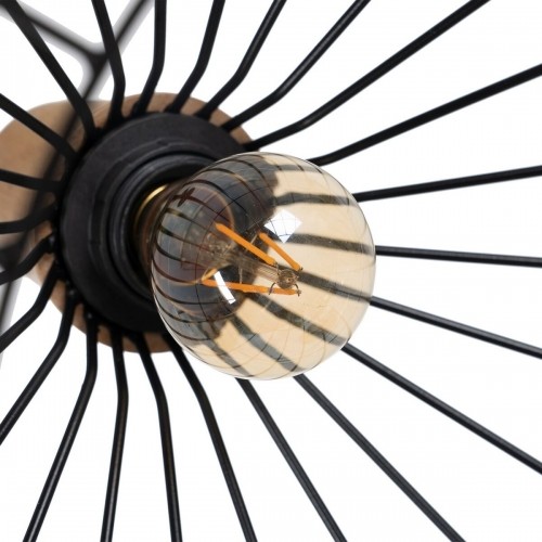 Bigbuy Home Потолочный светильник Чёрный Натуральный Деревянный Железо 220-240 V 36 x 36 cm image 3