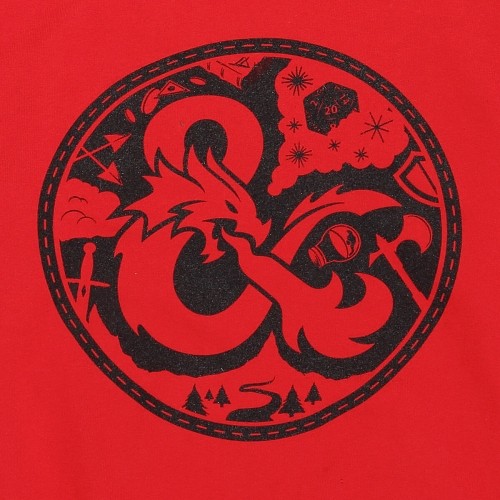 Unisex Sporta Krekls ar Kapuci Dungeons & Dragons Logo Sarkans image 3