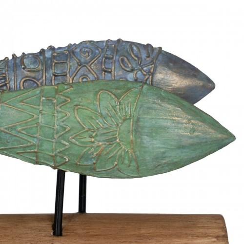 Decorative Figure Green Natural Fish 56 x 7 x 31 cm image 3