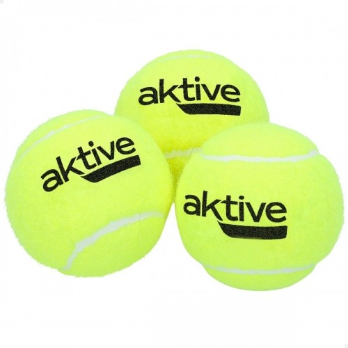 Tennis Balls Aktive 3 Pieces Yellow 12 Units image 3