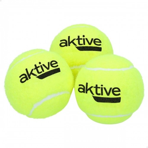 Tennis Balls Aktive Pro 3 Pieces Yellow 6 Units image 3