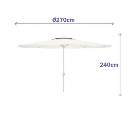 Sunshade Marbueno White Polyester Steel Ø 270 cm image 3