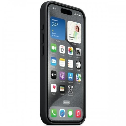 Etui Apple MT4H3ZM|A iPhone 15 Pro 6.1" MagSafe czarny|black FineWoven Case image 3