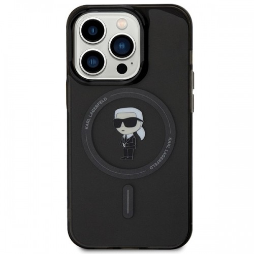 Karl Lagerfeld KLHMP15LHFCKNOK iPhone 15 Pro 6.1" czarny|black hardcase IML Ikonik MagSafe image 3