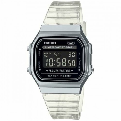 Unisex Watch Casio VINTAGE COLLECTION - TRANSPARENT BAND - BLACK Black Silver (Ø 36 mm) image 3