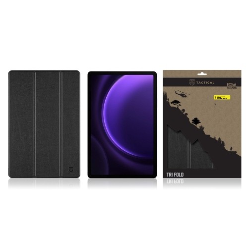 Tactical Book Tri Fold Case for Samsung X510|X516 Galaxy Tab S9 FE Black image 3