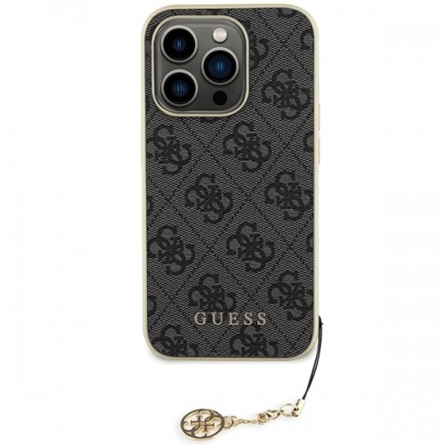 Guess GUHCP15LGF4GGR iPhone 15 Pro 6.1" szary|grey hardcase 4G Charms Collection image 3