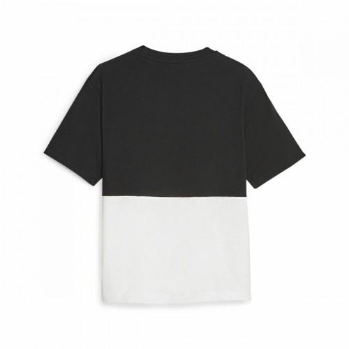 Women’s Short Sleeve T-Shirt Puma Power Colorblock White Black image 3