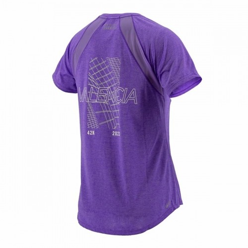 Women’s Short Sleeve T-Shirt New Balance Valencia Marathon Purple image 3