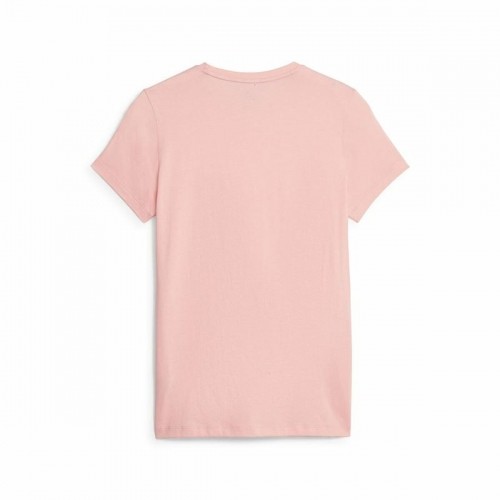 Women’s Short Sleeve T-Shirt Puma Ess Logo Light Pink image 3