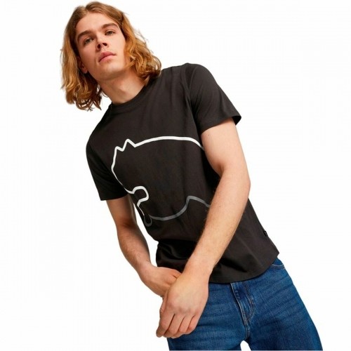 Vīriešu Krekls ar Īsām Piedurknēm Puma Graphics Big Melns image 3