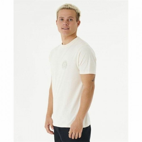 Men’s Short Sleeve T-Shirt Rip Curl Stapler White image 3