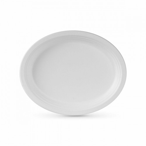 Набор посуды Algon Одноразовые Белый Сахарный тростник Овальный 26 cm (12 штук) image 3
