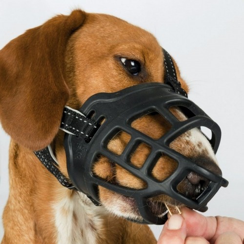 Muzzle Trixie Black Monochrome L/XL 30 cm image 3