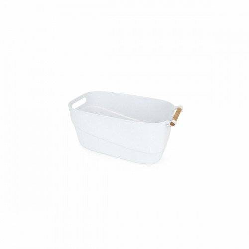 Multi-purpose basket Confortime White Wood Plastic 27 x 14,5 x 12 cm With handles (12 Units) image 3