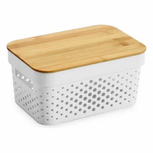 Multi-use Box Confortime White Brown Bamboo Plastic 26,2 x 17,5 x 12,5 cm (8 Units) image 3