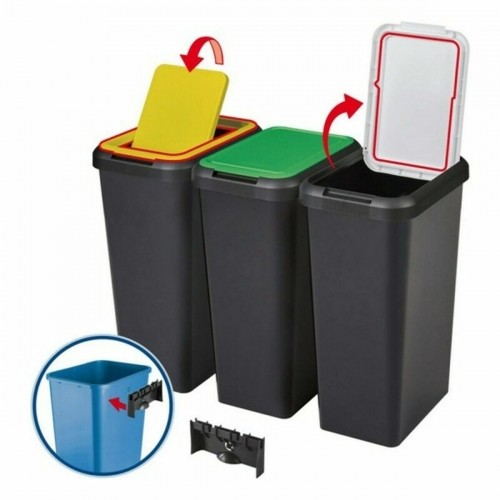 Atkārtoti Pārstrādājamo Atkritumu Tvertne Tontarelli IN7309 (29,2 x 39,2 x 59,6 cm) image 3