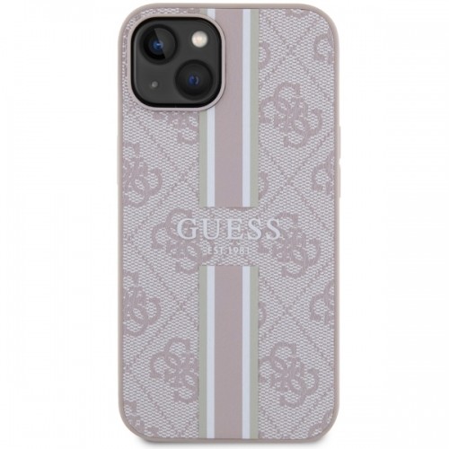 Guess GUHMP15SP4RPSP iPhone 15 | 14 | 13 6.1" różowy|pink hardcase 4G Printed Stripes MagSafe image 3