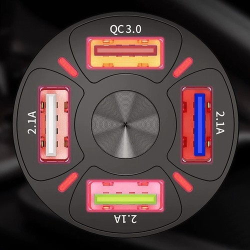 4x USB car charger + Xtrobb 19907 cable (16331-0) image 3