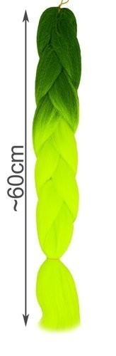 Iso Trade Synthetic hair ombre green / neon braids W10344 (14586-0) image 3