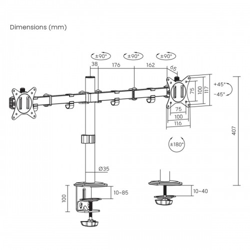 Screen Table Support MacLean MC-754N 17" 32" image 3