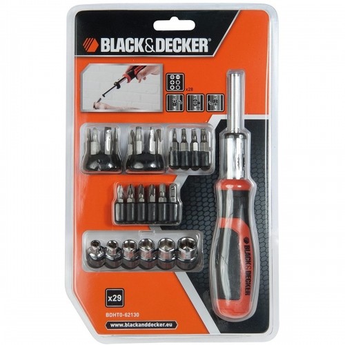 Bit set with screwdriver Black & Decker BDHT0-62130 29 Pieces image 3