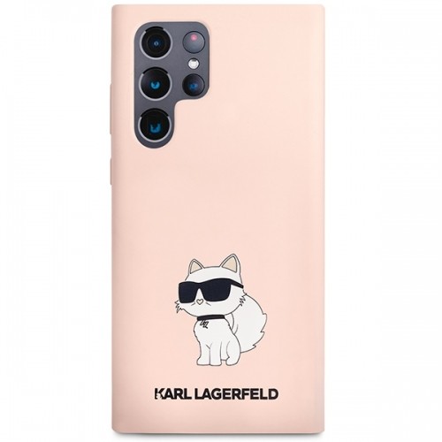 Karl Lagerfeld KLHCS23LSNCHBCP S23 Ultra S918 hardcase różowy|pink Silicone Choupette image 3