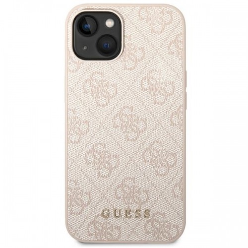 Guess GUHCP14MG4GFPI iPhone 14 Plus 6,7" różowy|pink hard case 4G Metal Gold Logo image 3