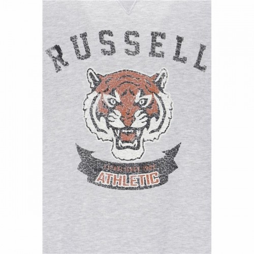Men’s Sweatshirt without Hood Russell Athletic Honus Light grey image 3