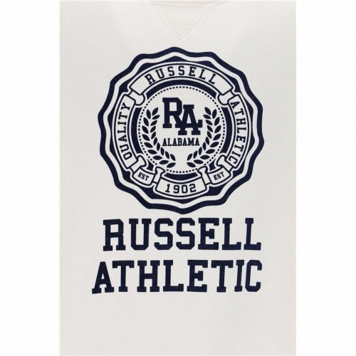 Men’s Sweatshirt without Hood Russell Athletic Ath Rose White image 3