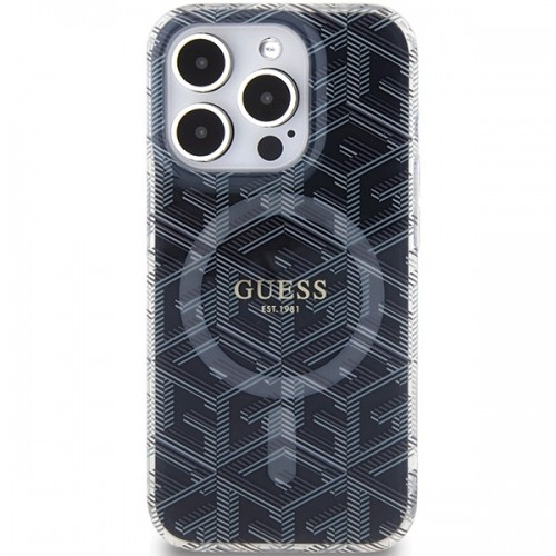 Guess GUHMP15XHGCUSTGK iPhone 15 Pro Max 6.7" czarny|black hardcase IML GCube MagSafe image 3