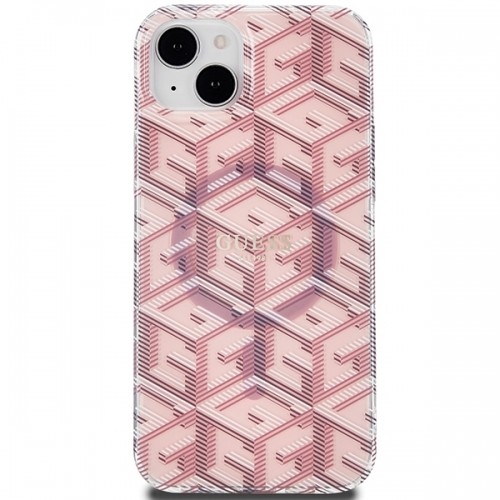 Guess GUHMP15SHGCUSTGP iPhone 15 | 14 | 13 6.1" różowy|pink hardcase IML GCube MagSafe image 3