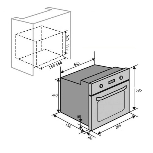 Built-in oven Schlosser OE615WH image 3