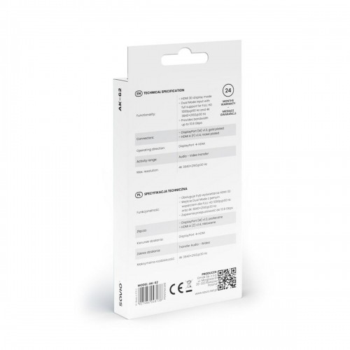 DisplayPort to HDMI Adapter Savio AK-62 20 cm image 3