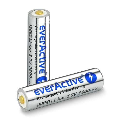 Battery everActive 18650 3.7V Li-ion 2600mAh micro USB with protection BOX image 3