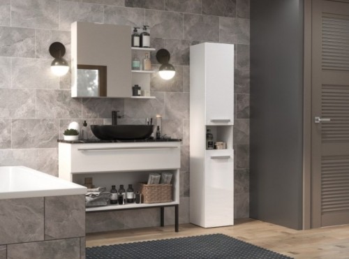 Top E Shop Bathroom cabinet NEL I 31x30x174 cm, white, glossy image 3