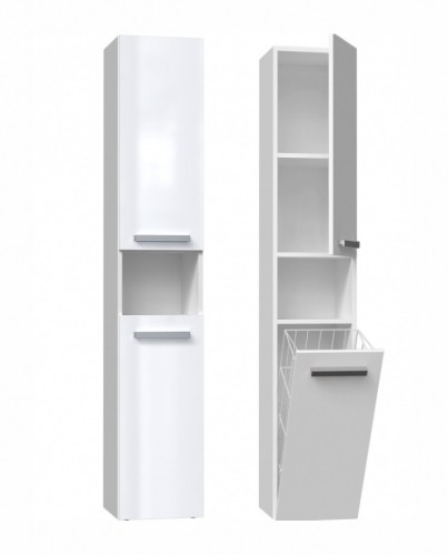 Top E Shop Bathroom cabinet NEL III 31x30x174 cm, white, glossy image 3