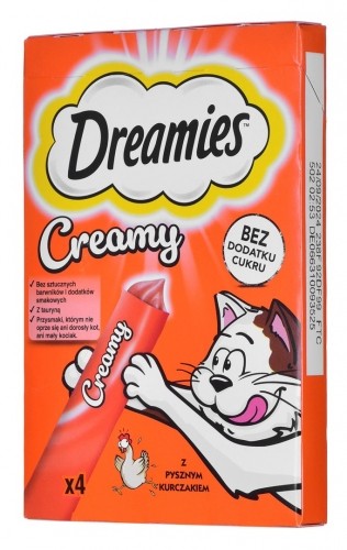 DREAMIES Creamy Chicken - cat treats - 4x10 g image 3