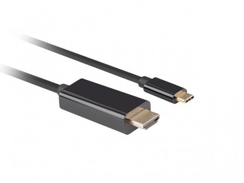 LANBERG CABLE USB-C(M)->HDMI(M) 0.5M 4K 60HZ BLACK image 3