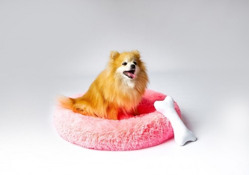 GO GIFT Shaggy pink M - pet bed - 57 x 57 x 10 cm image 3