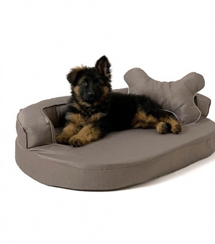 GO GIFT Oval sofa - pet bed brown - 100 x 65 x 10 cm image 3