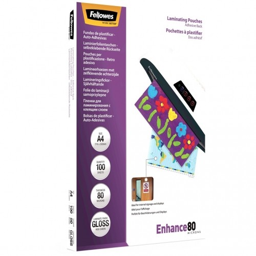 Fellowes, Lamination film, self-adhesive A4 80 mic. 100 pcs. image 3